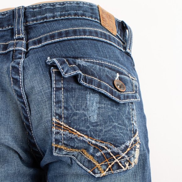 BKE Buckle Lily Stretch Capri 29 X 21 Women's Denim Jeans Thick Stitch - Picture 7 of 12